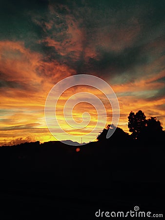 Beautiful New Mexico Sunset Stock Photo