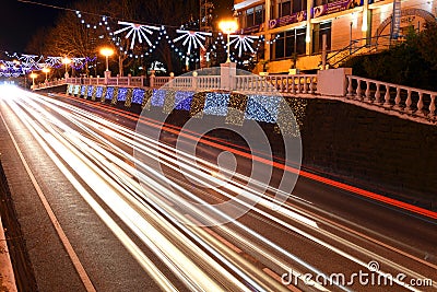 Beautiful night street Editorial Stock Photo