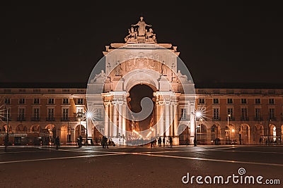 Beautiful night view of the Main square Editorial Stock Photo