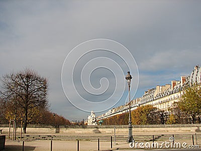 The beautiful November day in the Tuileries Garden, Paris Stock Photo