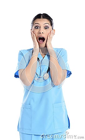 Beautiful nurse doctor - Healthcare workers Stock Photo