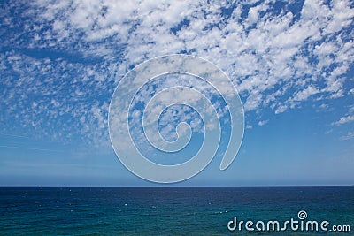 Ocean and the blue skies Stock Photo