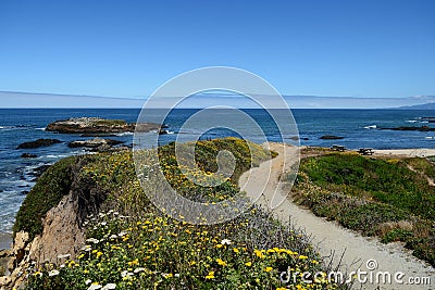 Beautiful ocean views along the Pacific Coast, CA, USA Stock Photo