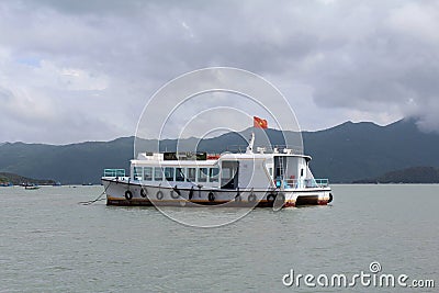 Old boat sailing on the sea Editorial Stock Photo