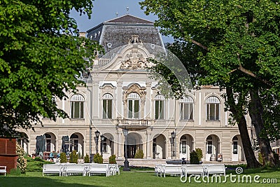 Beautiful old castle Festetics in town Keszthely in Hungary Editorial Stock Photo