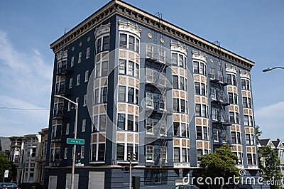 Beautiful old classical building in San Francisco, United States Editorial Stock Photo