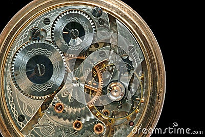 Beautiful old clock machine Stock Photo