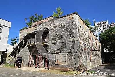 Beautiful old colonial building. Old prison. Port Louis Mauritius. Editorial Stock Photo