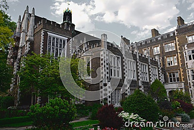 Beautiful old Elizabethan hall / mansion in twilight, Middle Temple Hall, London Editorial Stock Photo