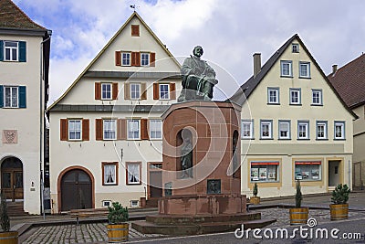 Beautiful old german town or city near Stuttgart. Weil Der Stadt, Germany Editorial Stock Photo