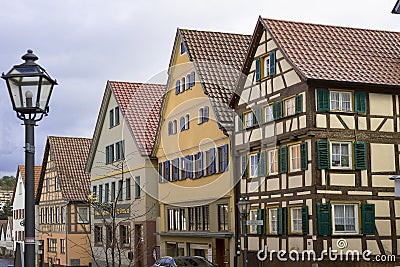 Beautiful old german town or city near Stuttgart. Weil Der Stadt, Germany Editorial Stock Photo