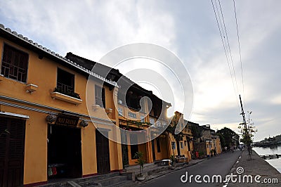 Beautiful Old Houses in Hoi An ancient town Stock Photo