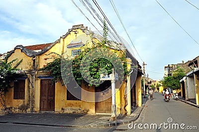Beautiful Old Houses in Hoi An ancient town Editorial Stock Photo