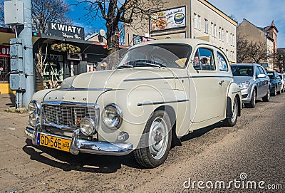 Vintage Volvo 544 or B16 in grey Editorial Stock Photo