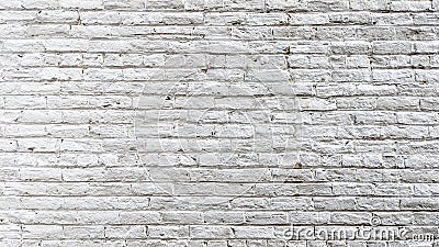 Beautiful old white brick wall painted white Stock Photo