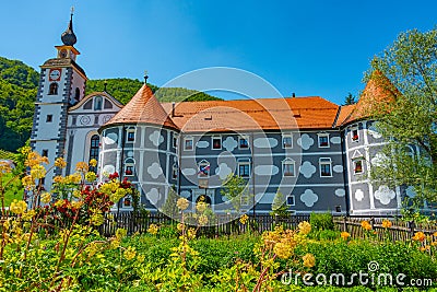 Beautiful Olimje monastery in Slovenia during a sunny day Stock Photo
