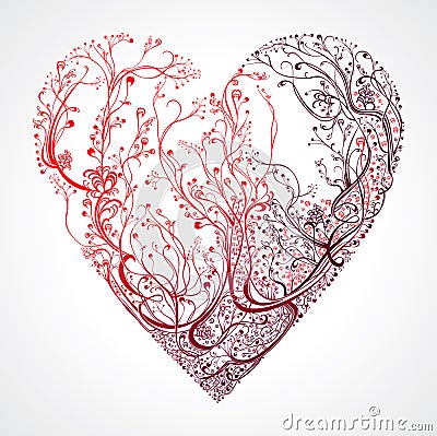 Beautiful openwork heart. Stock Photo