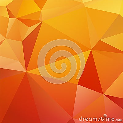 Beautiful orange yellow triangular background Vector Illustration