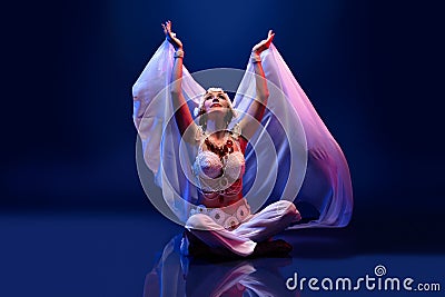 Beautiful oriental dancer Stock Photo