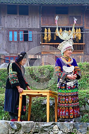 Beautiful original villages in Guizhou, China Editorial Stock Photo