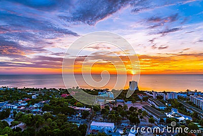 Beautiful outdoor landscape and cityscape of hua hin Stock Photo