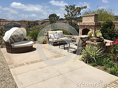 Beautiful Outdoor Patio Stock Photo