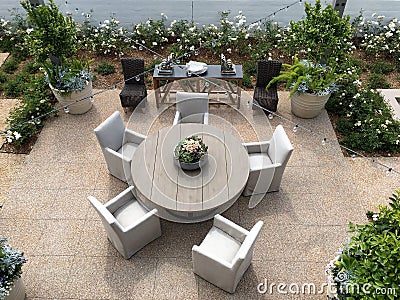 Beautiful Outdoor Patio Stock Photo