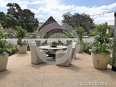 Beautiful Outdoor Patio Stock Photo