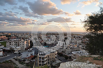 The beautiful Overview City Centre Paphos in Cyprus Stock Photo