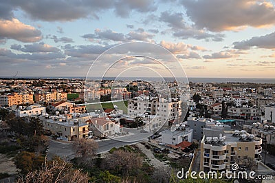 The beautiful Overview City Centre Paphos in Cyprus Stock Photo