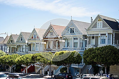 The beautiful Painted Ladies in San Francisco, California Stock Photo