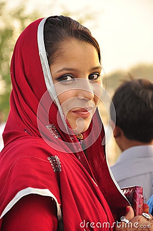 Beautiful pakistani young girl Editorial Stock Photo