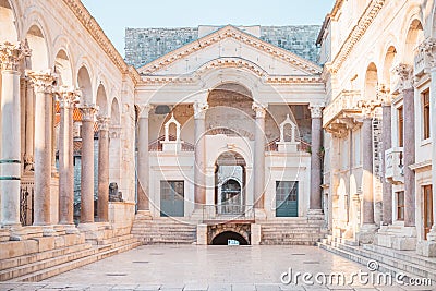 Ancient palace built for the Roman Emperor Diocletian - Split, Croatia Stock Photo