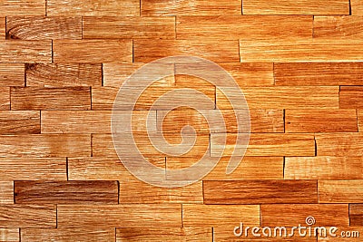 Beautiful mosaic of chipped wooden planks of different texture of the old tree Stock Photo