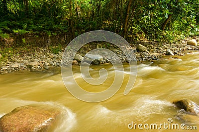 Beautiful Paniki river with brownish water and soft flowing Stock Photo