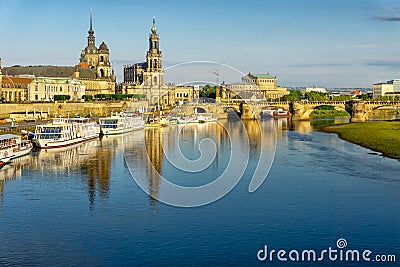 Beautiful panorama of Dresden Stock Photo