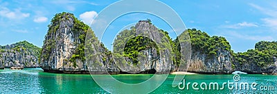 Beautiful panorama of Halong Bay Stock Photo