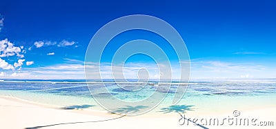 Beautiful panoramic scene of beautiful beach Stock Photo