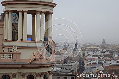 Beautiful panoramic view Madrid capital Europe Stock Photo