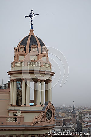 Beautiful panoramic view Madrid capital Stock Photo