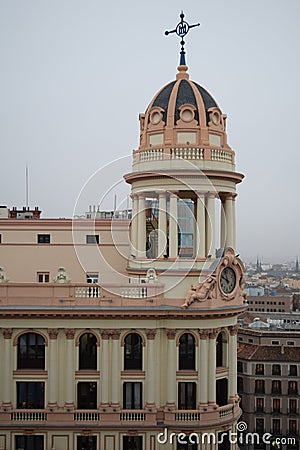 Beautiful panoramic view Madrid capital Europe Stock Photo