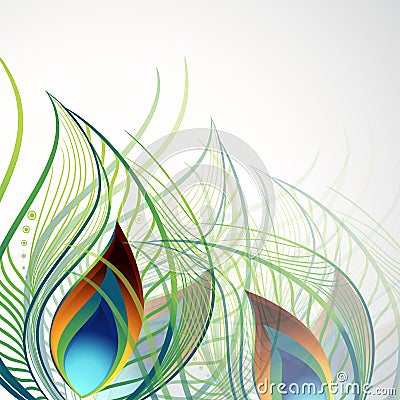 Beautiful peacock feather concept. Stock Photo