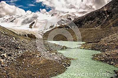 Beautiful peak in sunny weather Stock Photo