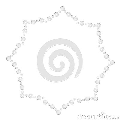 beautiful pearl gem round frame border Vector Illustration