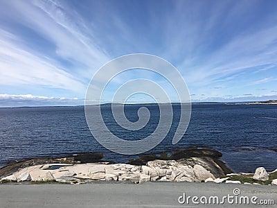 Peggy`s Cove ocean view Stock Photo