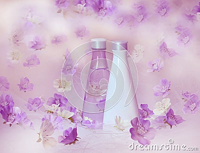 Beautiful perfume background Stock Photo