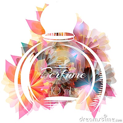 Beautiful perfume bottle and abstract Stock Photo