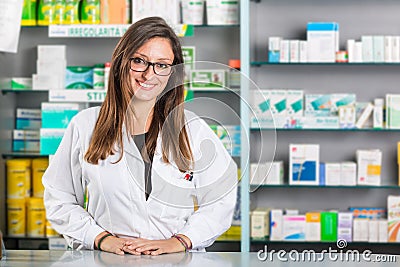 Beautiful Pharmacist Stock Photo