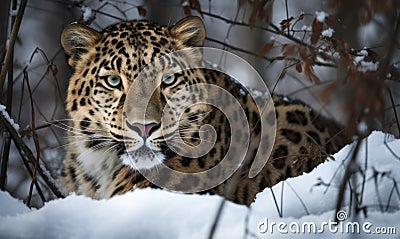 A beautiful photograph of an Amur Leopard Stock Photo