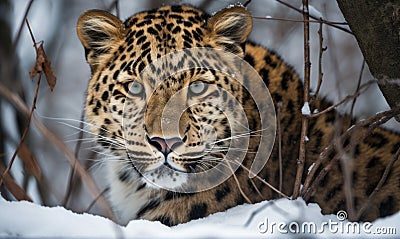 A beautiful photograph of an Amur Leopard Stock Photo